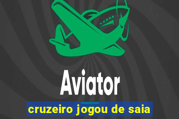 cruzeiro jogou de saia